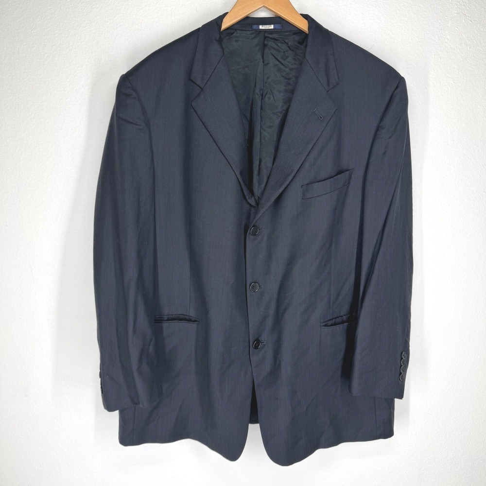 Daniel Cremieux Loro Piana Wool Blazer Mens 48R Navy Blue 3‎ Button Sport Coat
